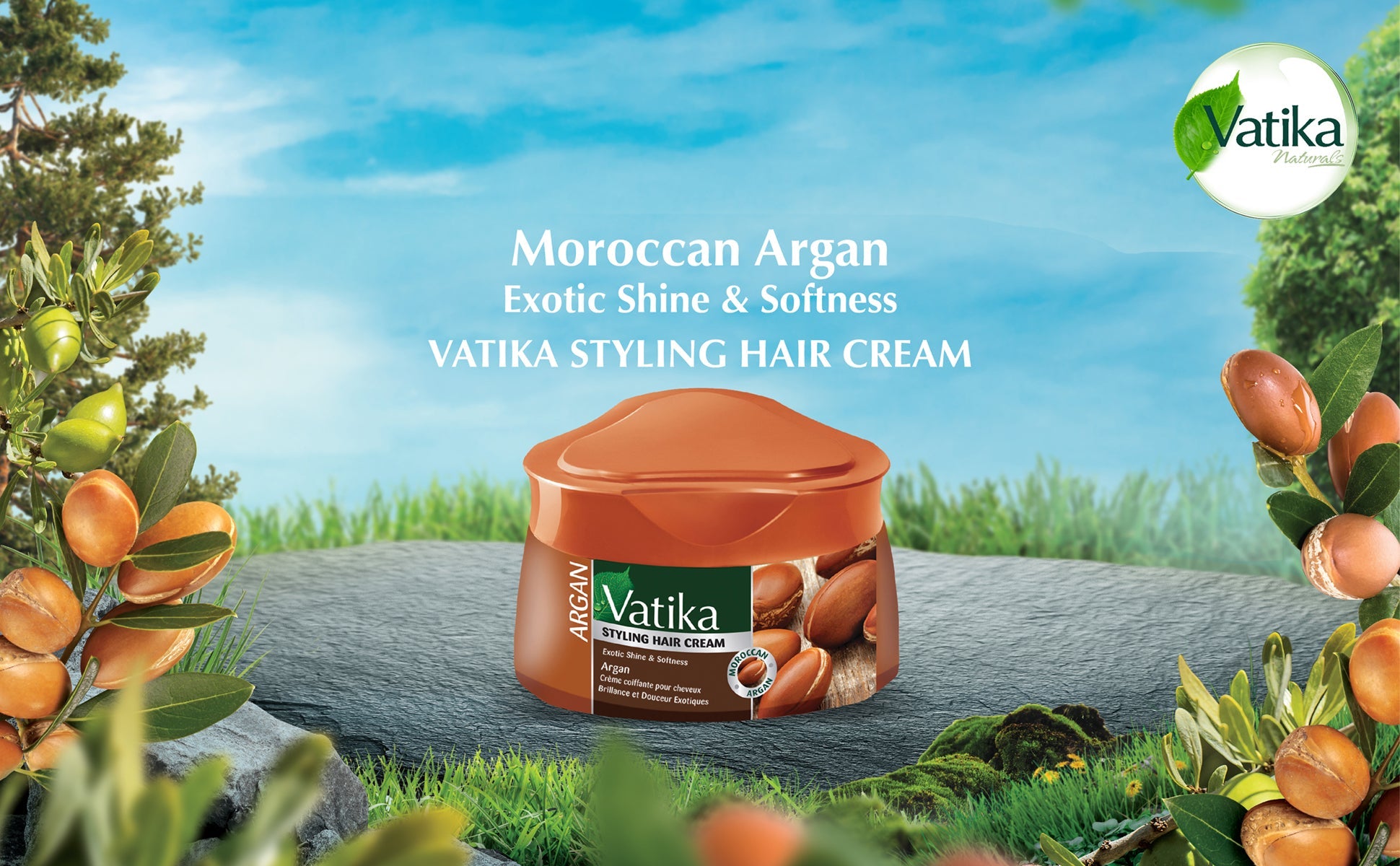 Vatika Naturals Argan Styling Hair Cream.