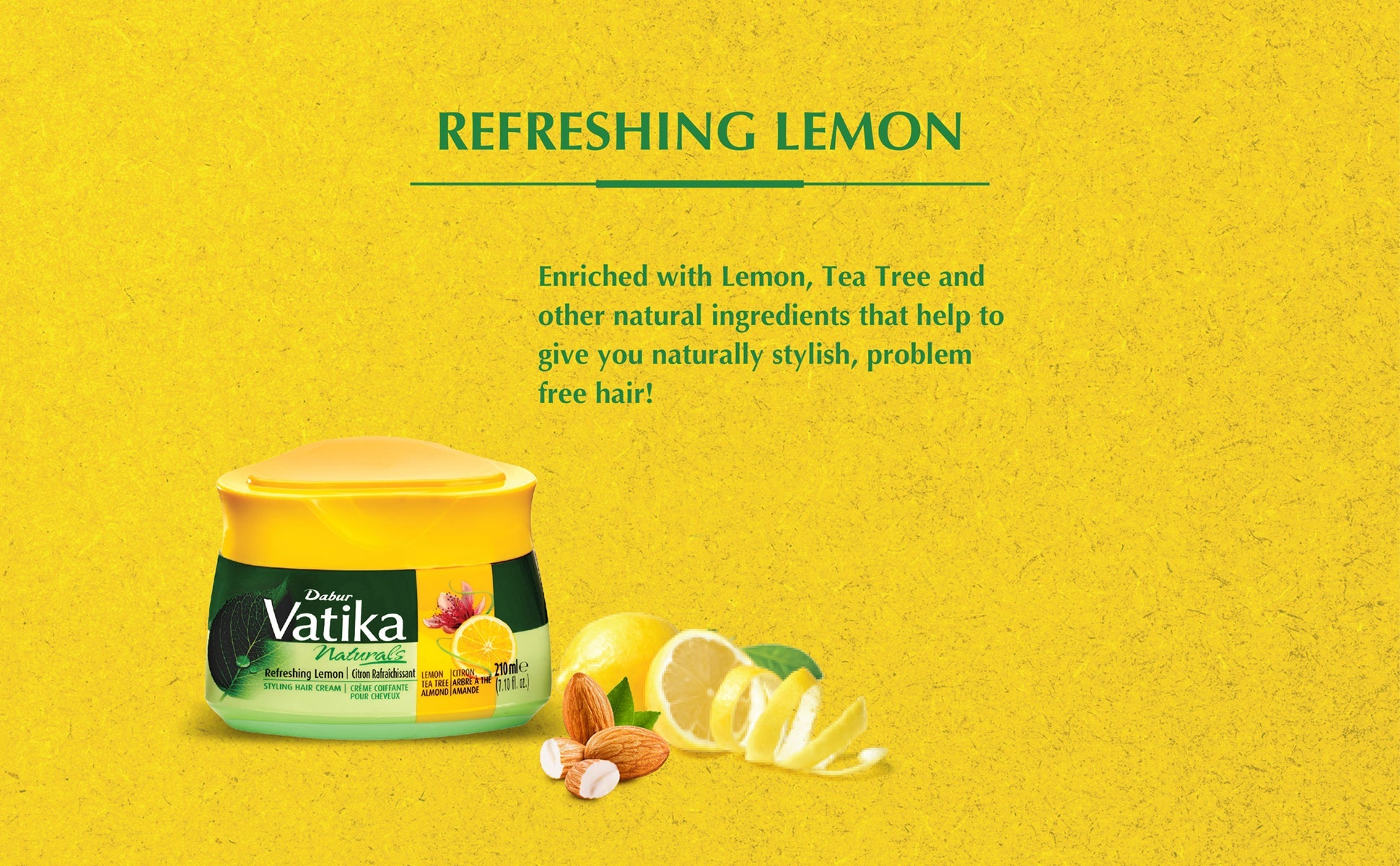 Vatika Naturals Refreshing Lemon Styling Hair cream.