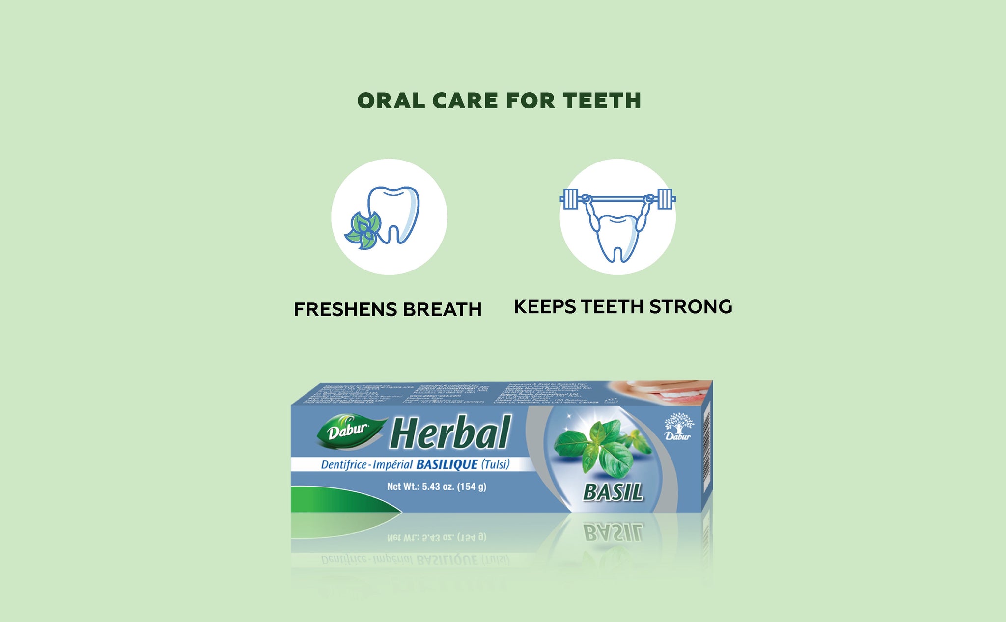 Dabur Herbal Toothpaste - Basil