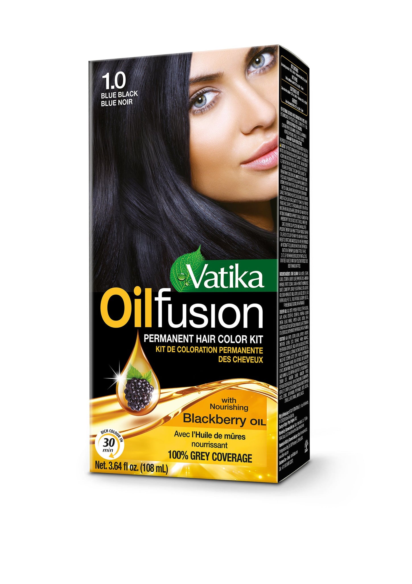 Vatika Oil Fusion Permanent Hair Color Kit (Blue Black)