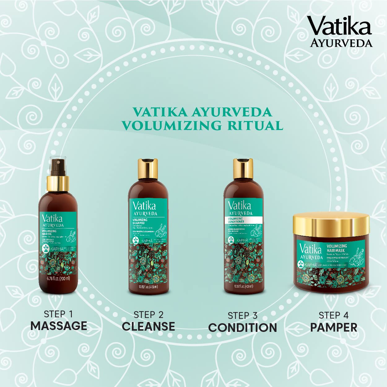 Vatika Ayurveda Volumizing Shampoo (For Kaphā)